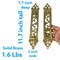 Designer Door Pull Handles Antique Gold Finish 11.7 Inches Pair of 2 Brass Door Knobs for Drawer, Shelf, Cabinet, Wardrobe, Almirah Housewarming Gift